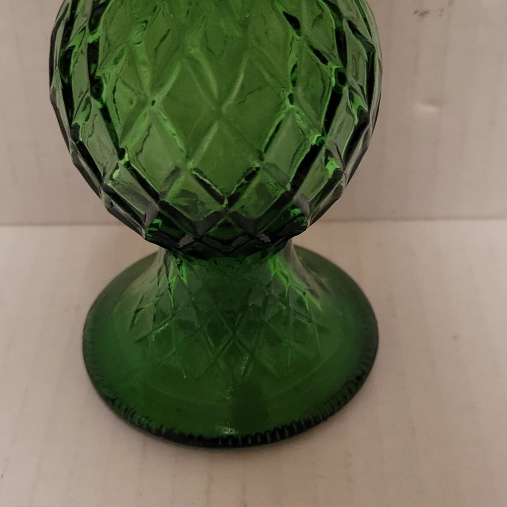 Vintage E.O. Brody Co. Green Glass Bud Vase